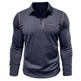 thumbnail image 3 of Maean Men's Casual Shirts Classic Long Sleeve Basic Button Tshirt Lightweight Cotton Golf Tops with Pocket, 3 of 7