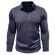 thumbnail image 4 of Blusa y camisa de manga larga con cuello vuelto para hombre, estilo casual, lisa, de manga larga, con cuello vuelto y botones, estilo jersey, para hombre, de poliéster, algodón y poliéster., 4 of 8