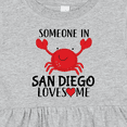 thumbnail image 4 of Inktastic Someone in San Diego Loves Me Girls Baby Dress, 4 of 5