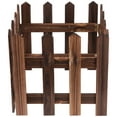 thumbnail image 4 of Raindrops 1Pcs Wooden Picket Fence in Dark Brown for Christmas Tree and Outdoor Use 11.48X11.48X0.24In, 4 of 8