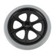 thumbnail image 4 of 2 PCS Wheelchair Wheels Replacement 8 Inch PU Solid Metal Bead Bearing Electric Wheelchair Wheels Gray, 4 of 4