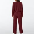 thumbnail image 6 of Women's Pajama Sets 2 Piece Sleepwear Lounge Set Long Sleeve Top & Matching Joggers, 6 of 6