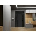 thumbnail image 5 of Front Exterior Prehung Steel Door / Ronex 1033 Teak / Side and Top Exterior Window Sidelite / Entry Metal Modern Painted W36+16" x H80+16" Left hand Inswing, 5 of 6