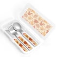 thumbnail image 4 of Salouo Autumn Animal Maple Leaves Pattern 3 Pieces Toddler Utensils, Kids Silverware Set Stainless Steel Utensils for Kids Children Safe Spoons Forks & Knife Dishwasher Safe, 4 of 8