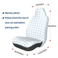 thumbnail image 3 of Yiaed Blue Checkboard Print Car Seat Covers,Universal Auto Seats Protector Fits for Car,SUV Sedan,Truck,Automotive Seat Covers & Accessories, 3 of 5