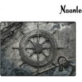 thumbnail image 3 of GZHJMY Ocean Area Rug 4'x5', Steering Wheel Charts Anchor Chains Polyester Area Rug Mat for Living Dining Dorm Room Bedroom Home Decorative, 3 of 7