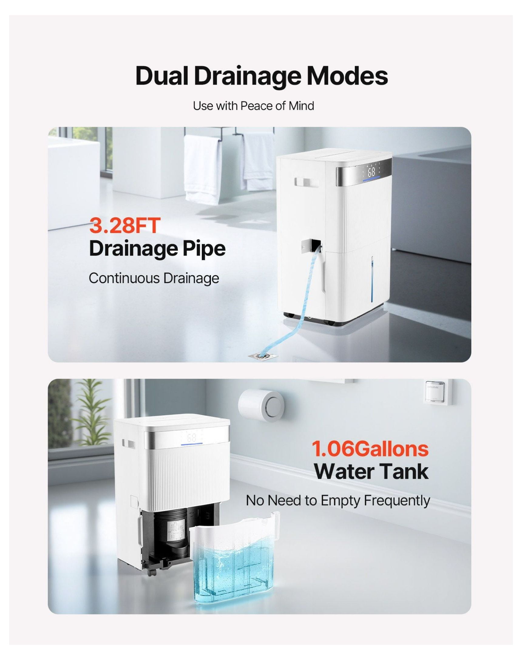 80 Pints Dehumidifier for Home Basement - Smart Control Low Noise - Room Dehumidifier with Auto Mode & LED Display
