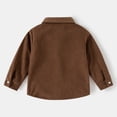 thumbnail image 7 of OJSFQUFP Boys' Long Sleeved Shirt Jacket Spring and Fall Clothing Baby Corduroy Lapel Top, 7 of 7