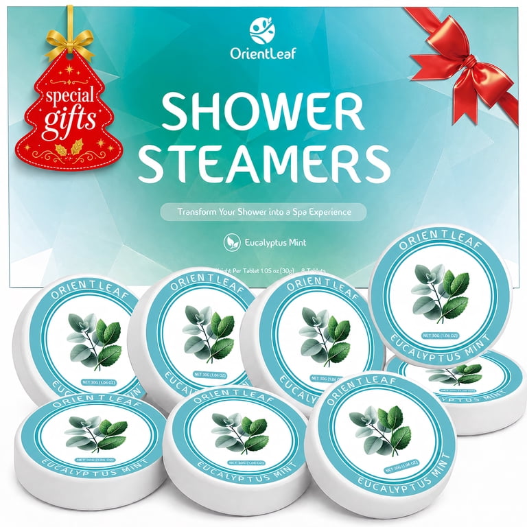 OrientLeaf Eucalyptus Mint Shower Steamers, 8 Tablets photo 1