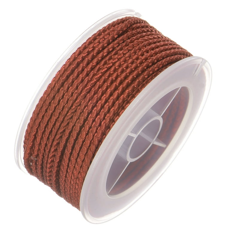 Nylon Thread Twine Beading Cord 1.6mm Extra-Strong Braided Nylon Crafting  String 16M/52 Feet, Red 