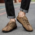 thumbnail image 4 of Men's Casual Handmade Leather Shoes Comfortable Lightweight Outdoor Walking Sneakers for Travel, Daily Wear, and Leisure Activities, 4 of 9