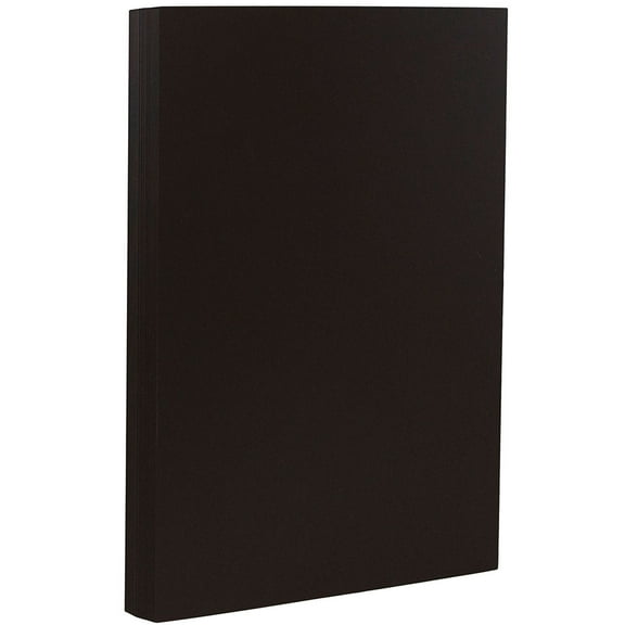 JAM Paper Legal Cardstock, 8 1/2 x 14, 100lb Black, 50 per Pack