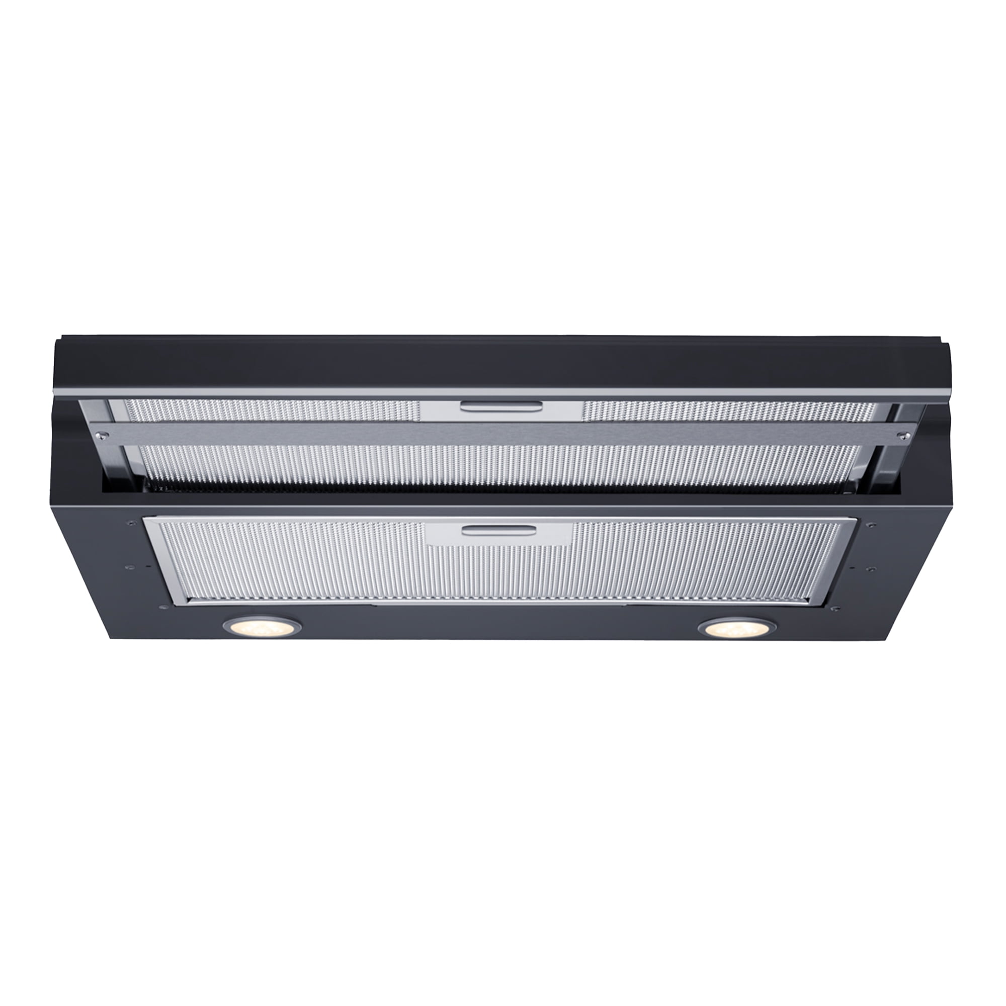 Summit 24 Inch Recirculating Range Hood, Retractable, Black - HRTX24B Made in the USA