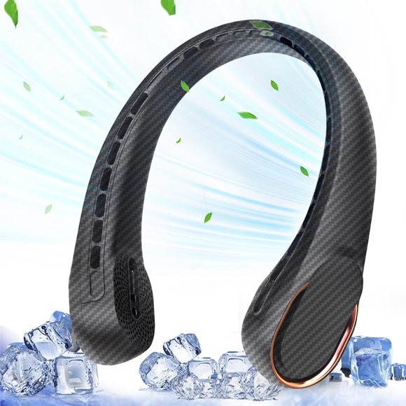 Ventilador de cuello ASNUG, sin aspas, 4000 mAh, recargable, 3 velocidades