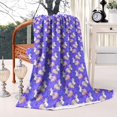 thumbnail image 2 of Purple Cartoon Unicorn Cloud Pattern Blanket,Comfortable Soft Lamb Wool Throw Blanket,All Season,Warm Lightweight Blankets for Sofa Bed Couch Living Room Chair,60"x80", 2 of 4