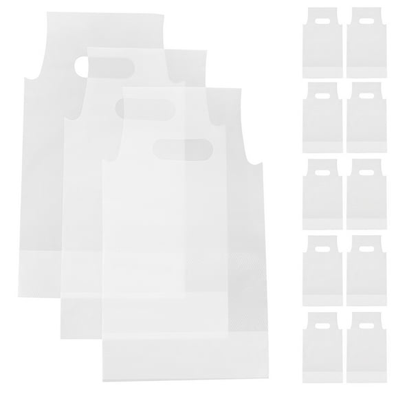 Himition 100pcs Plastic Drink Bags Clear Food Drink Carrier Bag Coffee Milky Tea Take Out Bags With Handles For Restaurant Retail Store Or Picnic Bbq