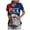 Navy, variant on COMVALUE American 250th Anniversary Scrubs Tops for Women Short Sleeve Scrub Shirts Plus Size Nurse Uniform with Pockets (Navy, XL)