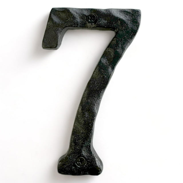 NACH Rustic Cast Iron Black House Numbers for Outside Rust Resistant Metal House Numbers Home Address Numbers for Outside Metal Mailbox Numbers for Outside 5.5 inch Numbers 7 JS-RUSTICNUMBER-7