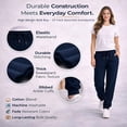 thumbnail image 5 of BILLIONHATS 24 Pack of Wholesale Womens Jogger Sweatpants, Bulk Comfy Fleece-Lined Joggers with Ribbed Cuffs for Charities & Homeless Shelter Donations, Color Assorted, Size 2X-Large, 5 of 7