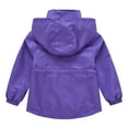 thumbnail image 4 of Esaierr Toddler Baby Hooded Rain Jackets Kids Boys Girls Windbreaker Rain Jacket Waterproof Rain Jackets Casual Solid Long Sleeve Outwear for 2-10Y, 4 of 5