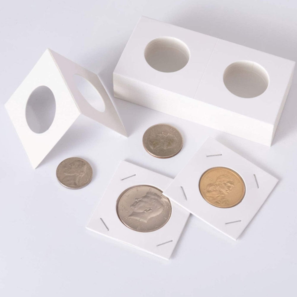 YUNLIGHTS 400 Pcs Clear Holders with Paper Inserts, and Oxidation Resistant Storage Sleeves