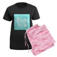 thumbnail image 5 of CafePress - Bride To Be With Veil, Fancy White Type Teal Pajam - Women's Short Sleeve Print T-Shirt and Pants Dark Cotton Pajama Set, 5 of 7