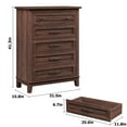 thumbnail image 2 of 5-Drawer Dresser for Bedroom, 41.3" Tall Wood Chest of Drawers, Freestanding Storage Closet Organizer with Large Vertical Drawers for Clothes, Bedroom, Living Room, Dorm, 2 of 7