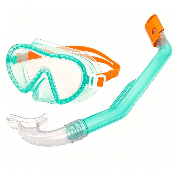 BESTSKY Latex Free Swim Mask and Snorkel Set for Children,Full Face Snorkel Mask Kids,Scuba Mask and Snorkel,3
