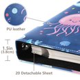 thumbnail image 3 of FORMRS 3 Ring Photo Album 4"x6" Self Adhesive Large Capacity PU Leather Cover, Light Pink Jellyfish, 3 of 8