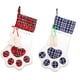 thumbnail image 1 of Juego de 2 artículos de decoración navideña MACHAO Calcetines navideños a cuadros con patas de perro, 1 of 5