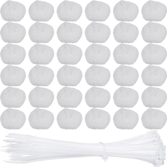 Nylon Lint Trap for Washing Machine Drain Systems & Discharge Hoses - Fits all washing machines (30pcs Lint Traps 30pcs Cable Ties)