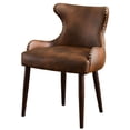 thumbnail image 5 of Barrel Chair | Elegant for Dining Room with Button Tufted Back | High - density Foam & Faux Leather | Adds Sophistication to Space, 5 of 6
