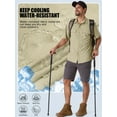 thumbnail image 5 of POENTAB Short Sleeve Shirts for Men Casual Button Down Shirt Quick Dry Cooling UV UPF 50+ Outdoor Hiking Beach Hawaiian Blouse Tops Khaki, 5 of 7