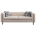 thumbnail image 3 of Modern Velvet Sofa in Cream Color 64660, 3 of 8