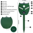 thumbnail image 6 of KingFurt  Ultrasonic Animal Repellent: Outdoor Solar Animal Repeller with PIR Sensor & 6 Red/White Strobe Lights - Deer, Raccoon, Rabbit, Squirrel, Bird Deterrent, 6 of 8