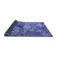 thumbnail image 2 of Ahgly Company Indoor Round Abstract Blue Modern Area Rugs, 3' Round, 2 of 4