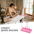 thumbnail image 2 of Sewing Machine Universal Thread Stand Plastic 3 Spools Holder Household Thread Holder for Sewing Embroidery (Pink), 2 of 8
