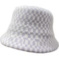 thumbnail image 6 of CoCopeaunts Bucket Hat for Women Chessboard Fisherman Hat Women's Warm Keeping Fashion Flat Top Small Brim Wool Bucket Cap, 6 of 8