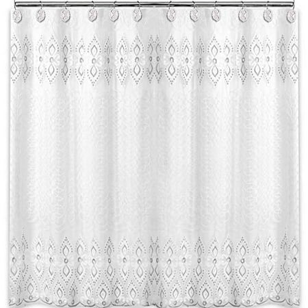 Popular Bath Monaco Shower Curtain White Popular Bath Monaco Shower Curtain White