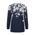 thumbnail image 5 of JNGSA Womens Fall Fashion 2024 Petite Sweatshirts Floral Half Zip Casual Pullovers Lightweight Long Sleeve Tops, 5 of 5