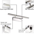 thumbnail image 5 of Espejo de baño Lámpara de pared Lámpara de mesa impermeable ajustable 180° con interruptor Iluminación de acero inoxidable Muebles de baño Maquillaje, 5 of 5