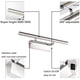 thumbnail image 5 of Espejo de baño Lámpara de pared Lámpara de mesa impermeable ajustable 180° con interruptor Iluminación de acero inoxidable Muebles de baño Maquillaje, 5 of 5