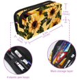 thumbnail image 5 of MUOOUM Pencil Case, Yellow Sunflower Pattern Large Capacity Pencil Pouch Stationery Pen Bag, 5 of 7