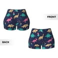 thumbnail image 4 of KLL Cartoon Dinosaur Pattern Workout Shorts for Women Scrunch Short Gym Yoga Running Sport Active Exercise Fitness Shorts, 4 of 8