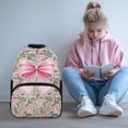 thumbnail image 3 of Pzuqiu Camo Pink Bow 17 Inch Kids School Backpack for Students Ages 6-18 Elementary Backpack with Adjustable Breathable Straps Large Capacity Lightweight Schoolbag for Back to School, 3 of 7