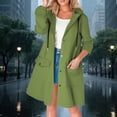 thumbnail image 2 of Gyexs Womens Waterproof Raincoat Lightweight Rain Jacket Long Hooded Trench Coats Outdoor Windbreaker Travel Jackets, 2 of 5