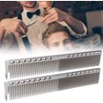 thumbnail image 1 of Peine para Cabello, Peines para Cabello Hombre, Peines Delgado, Dientes Finos de Acero Inoxidable, Peine de Peluquería Profesional, Diseño Ergonómico, Corte Preciso, Plata, 1 of 4
