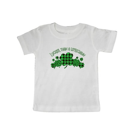 

Inktastic St. Patrick s Day Luckier Than a Leprechaun Gift Baby Boy or Baby Girl T-Shirt