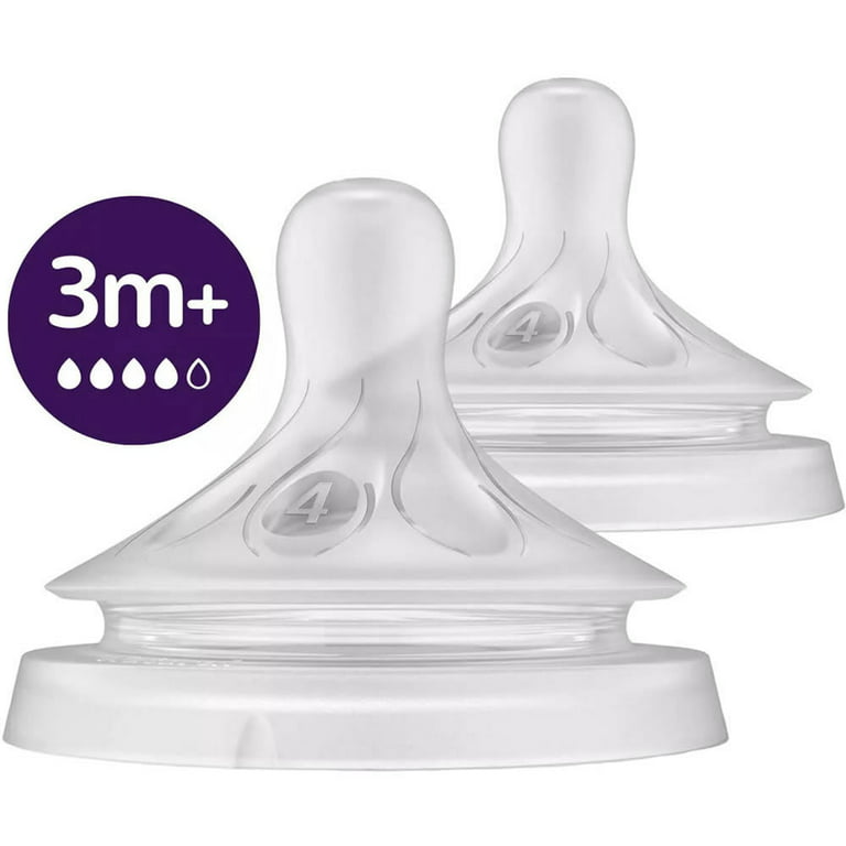 Philips Avent Natural Baby Bottle with Natural Response Nipple, Clear,  11oz, 2pk 
