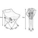 thumbnail image 3 of Silla de Camping Plegable Zulema Sillas de playa plegables Negro, 3 of 8